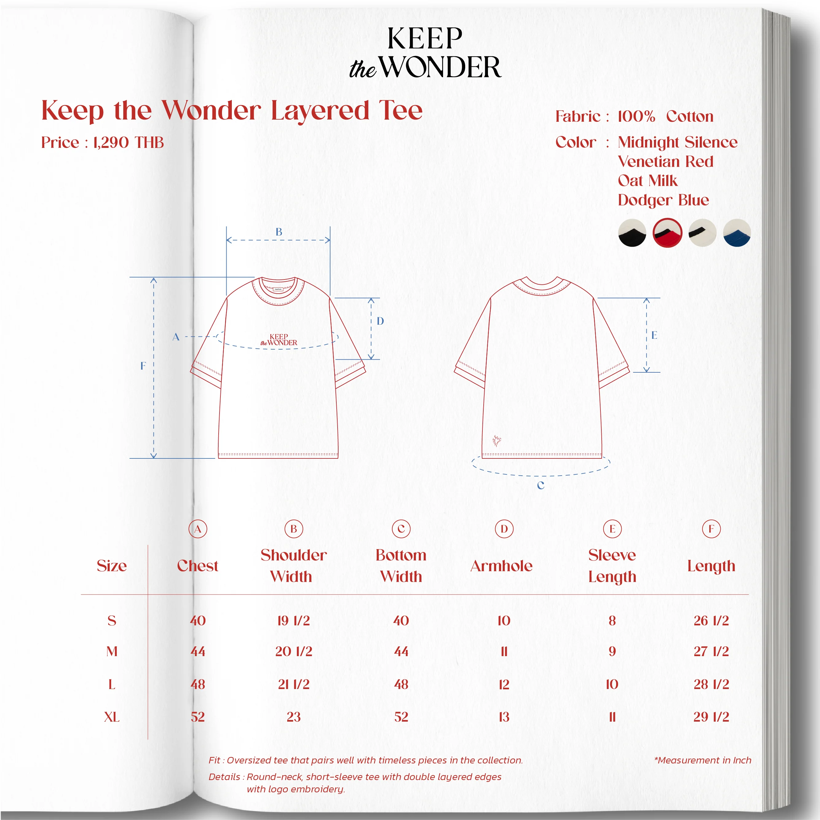 Keep the Wonder Layered Tee | Venetian Red - Image 7