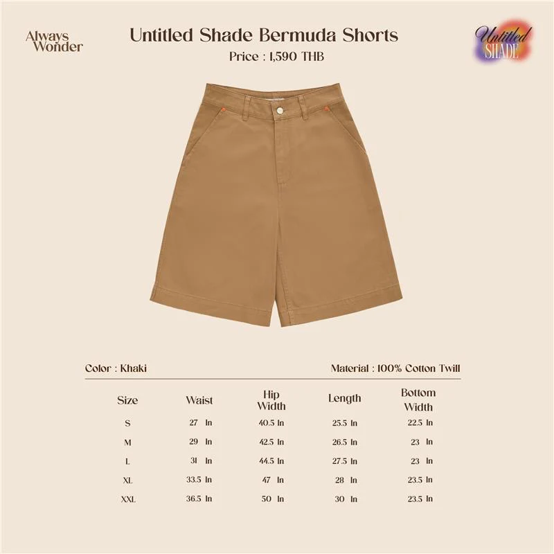 Khaki Bermuda shorts | Untitled Shade - Image 8