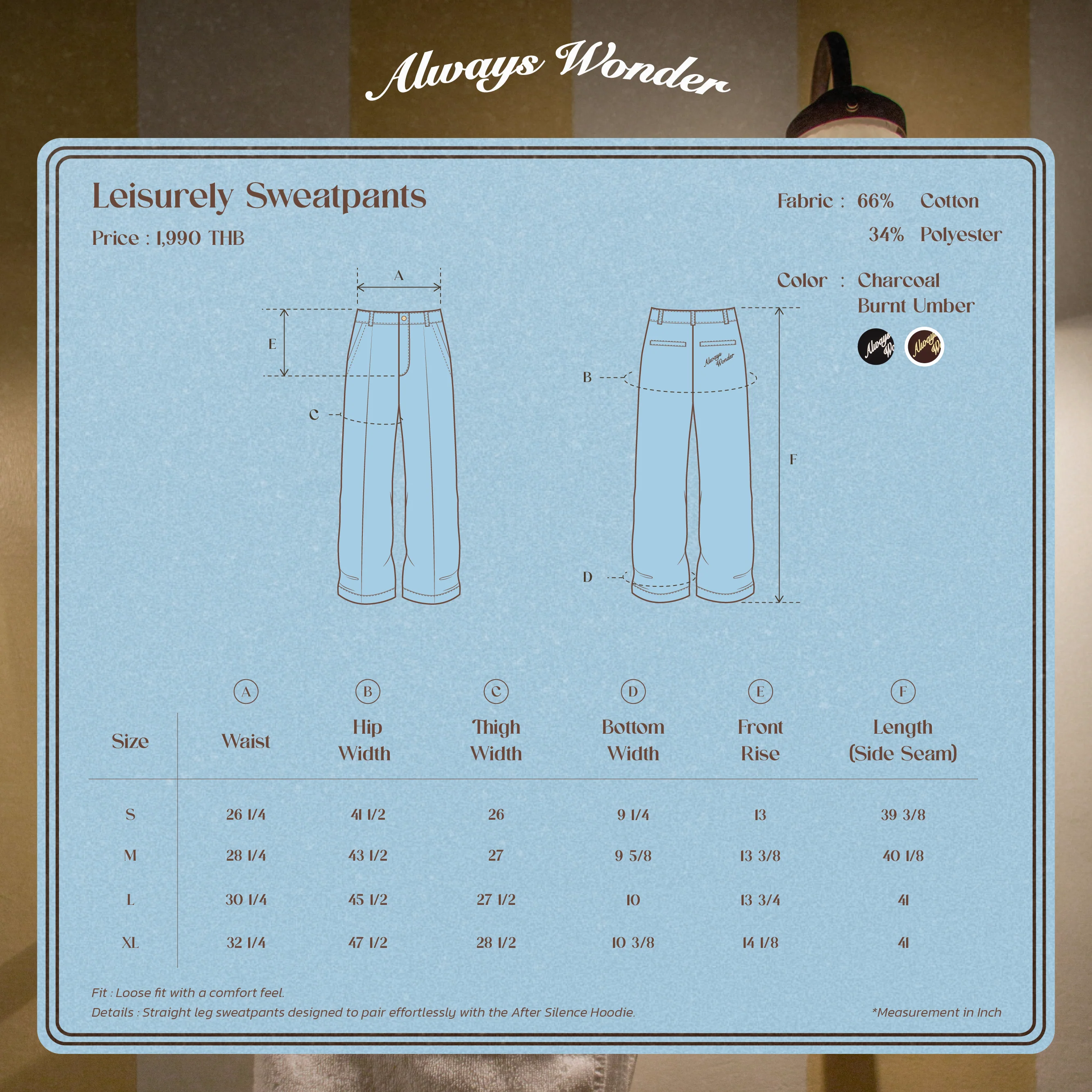 Leisurely Sweat Pants | Burnt Umber - Image 7