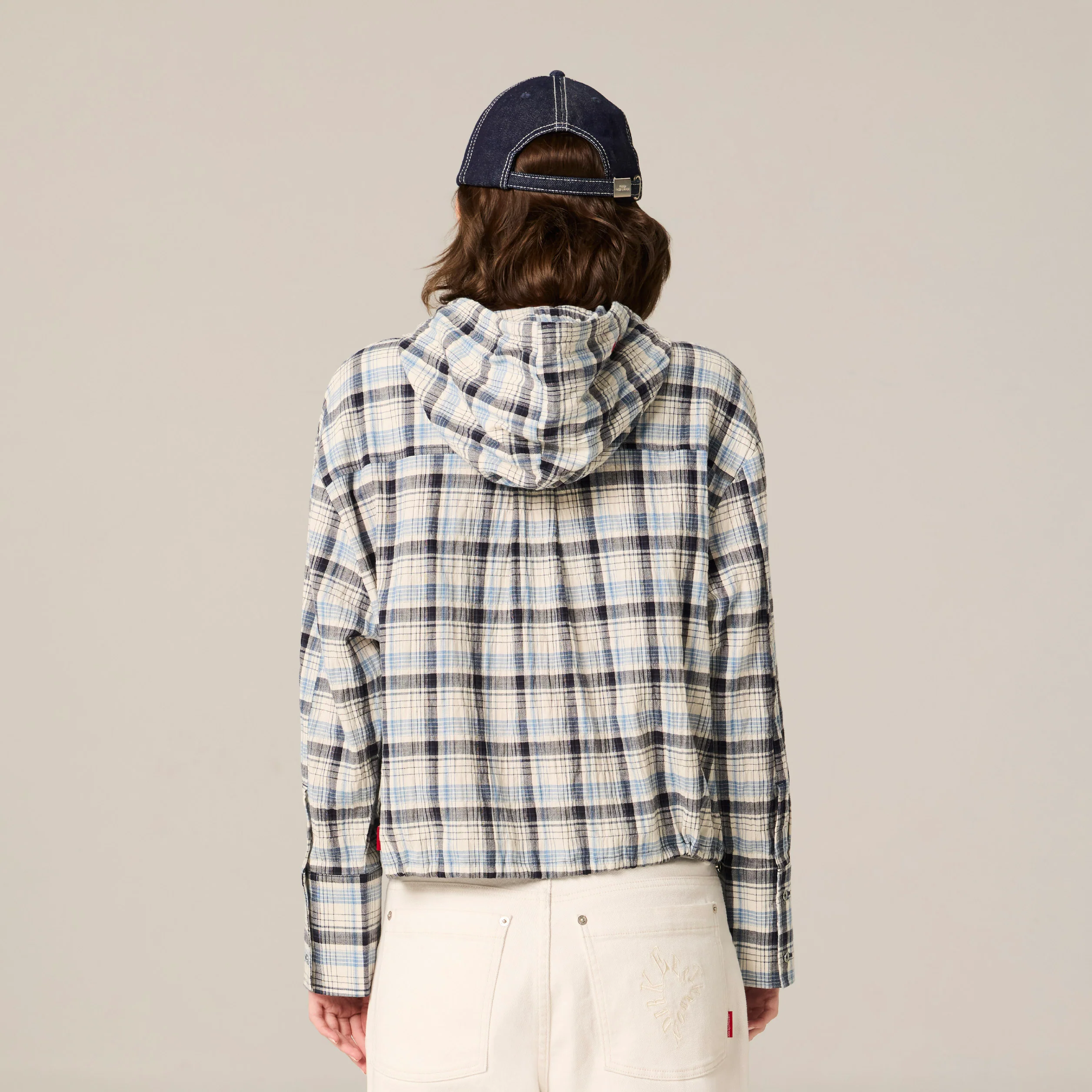 Lovelier hoodies | Blue and White Tartan - Image 5