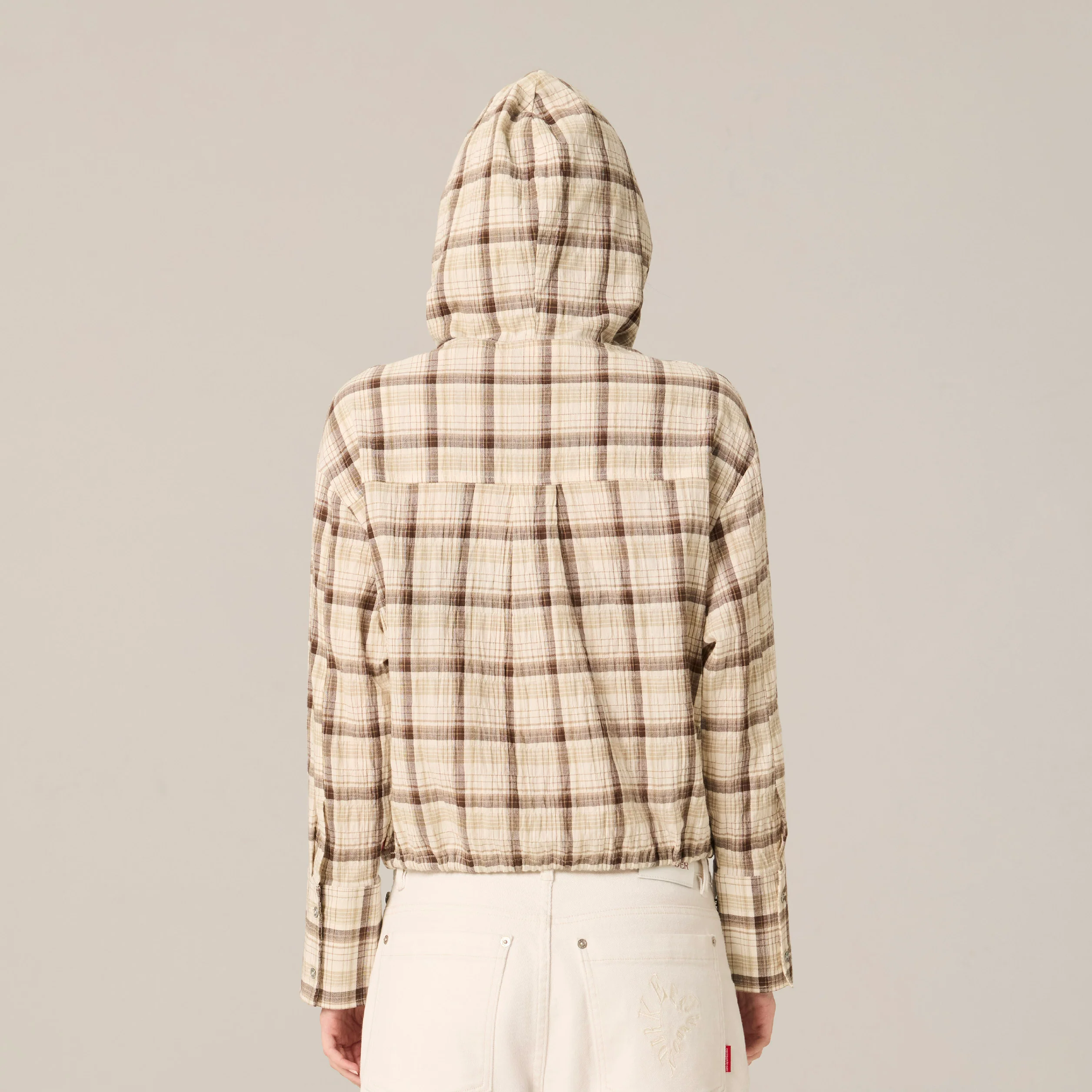 Lovelier hoodies | Brown and Oat Milk Tartan - Image 5