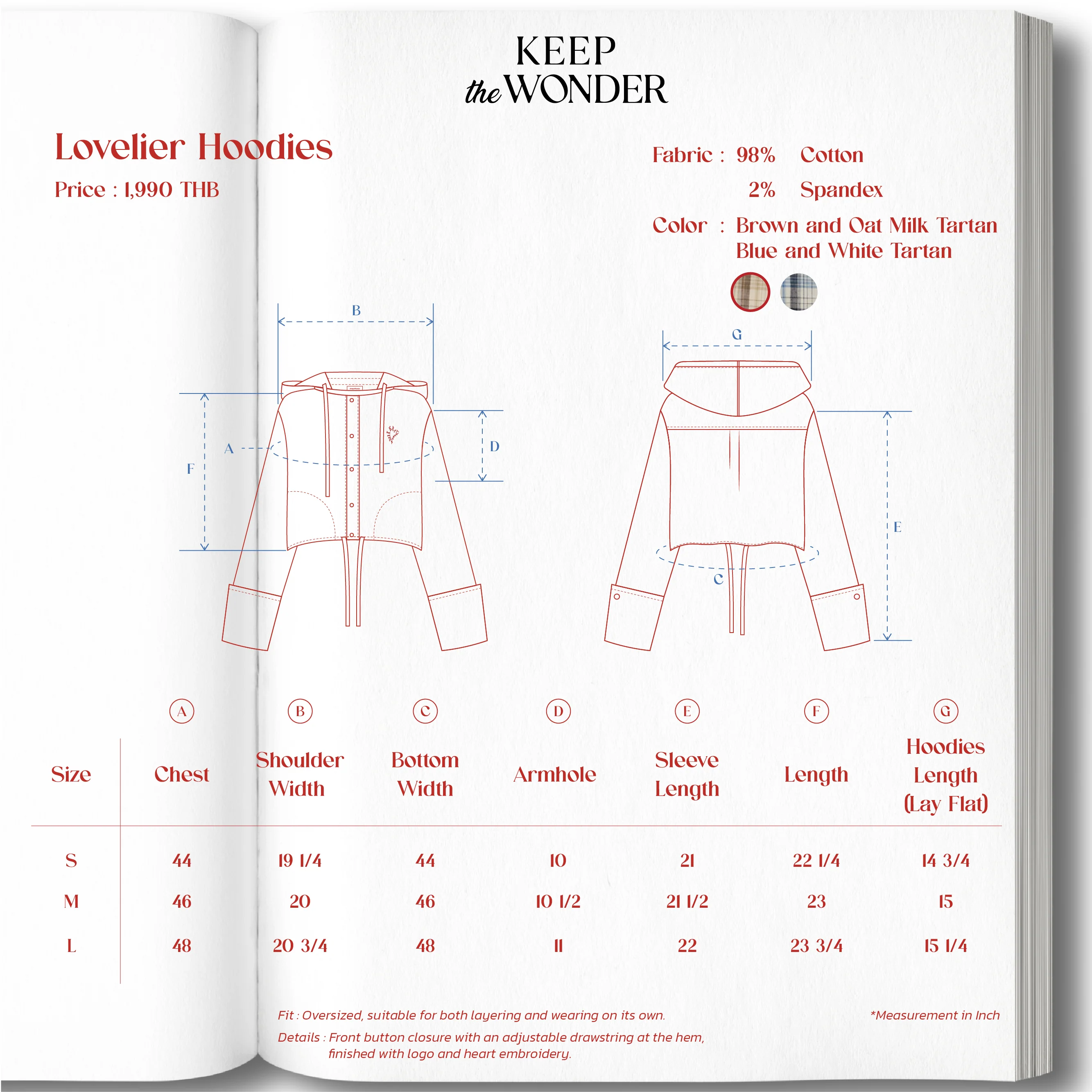 Lovelier hoodies | Brown and Oat Milk Tartan - Image 7