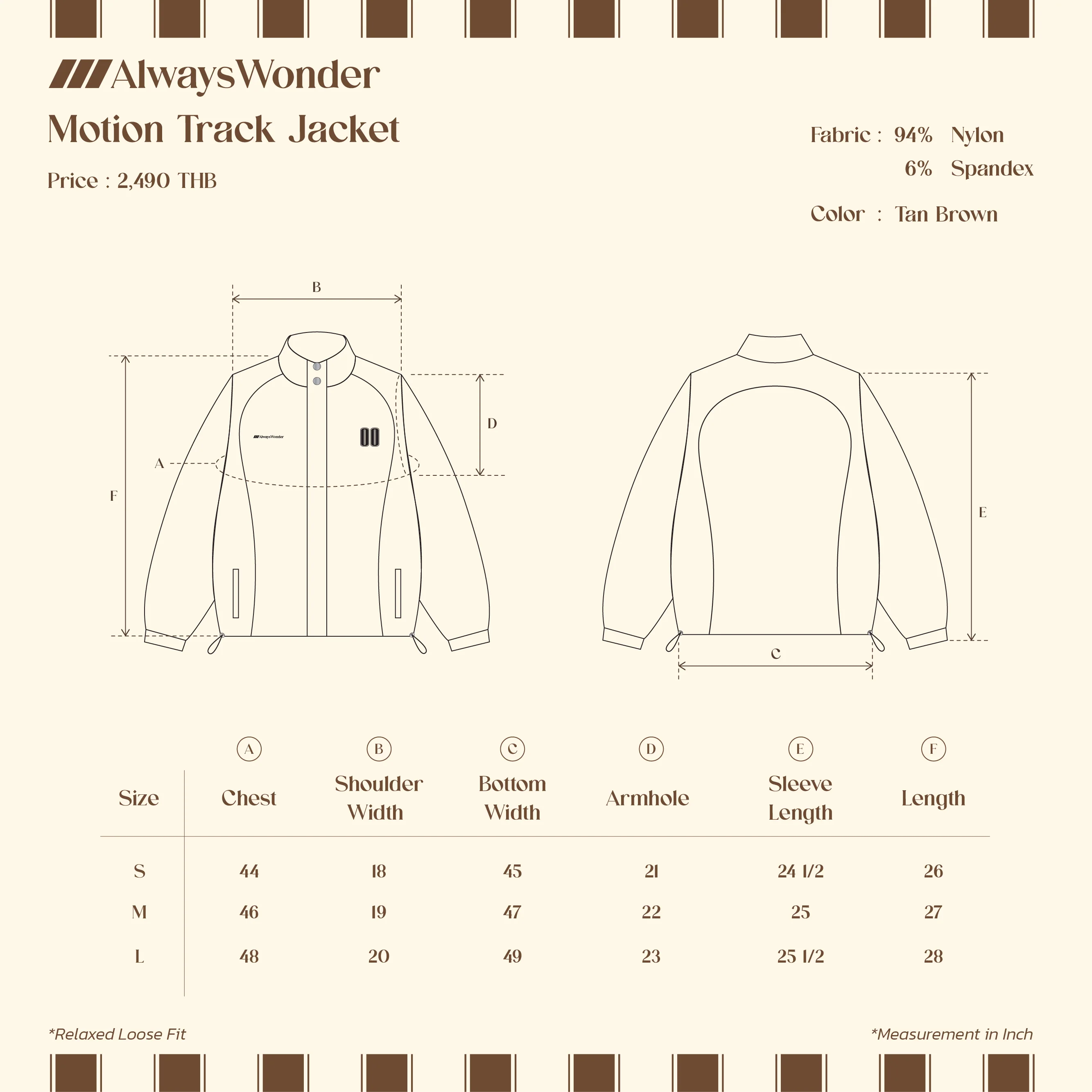 Motion Track Jacket | Tan Brown - Image 7
