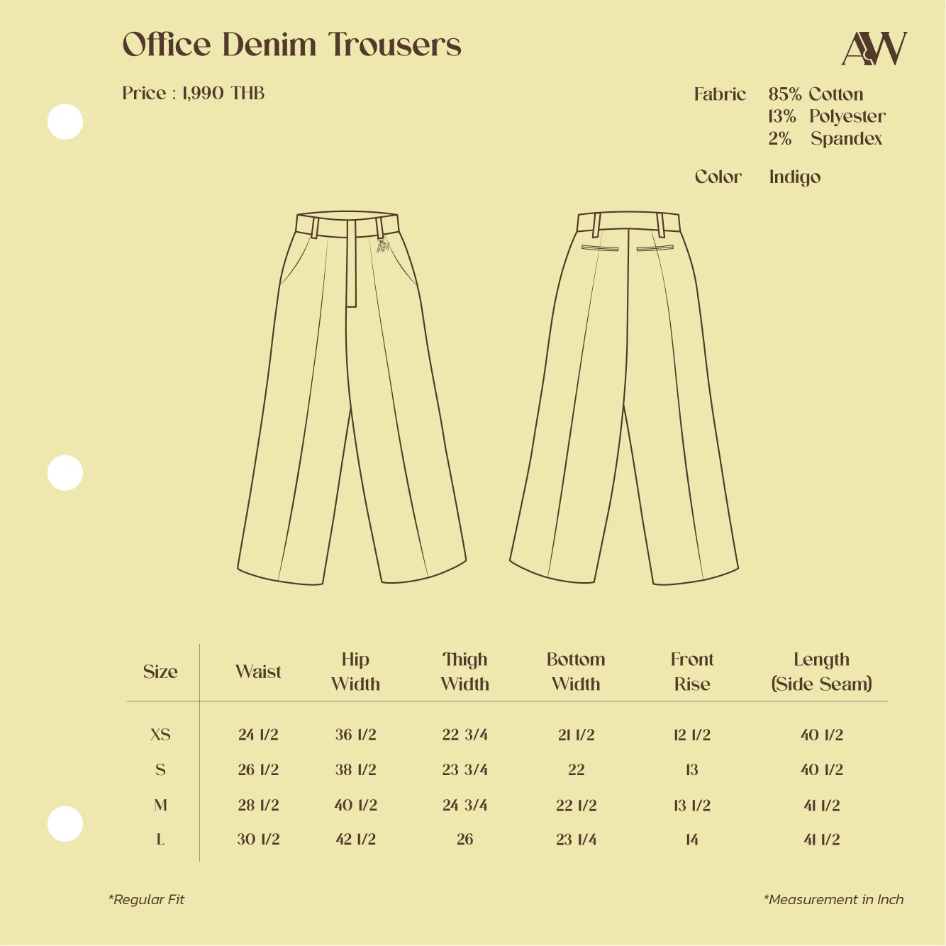Office Denim Trousers | Indigo - Image 8