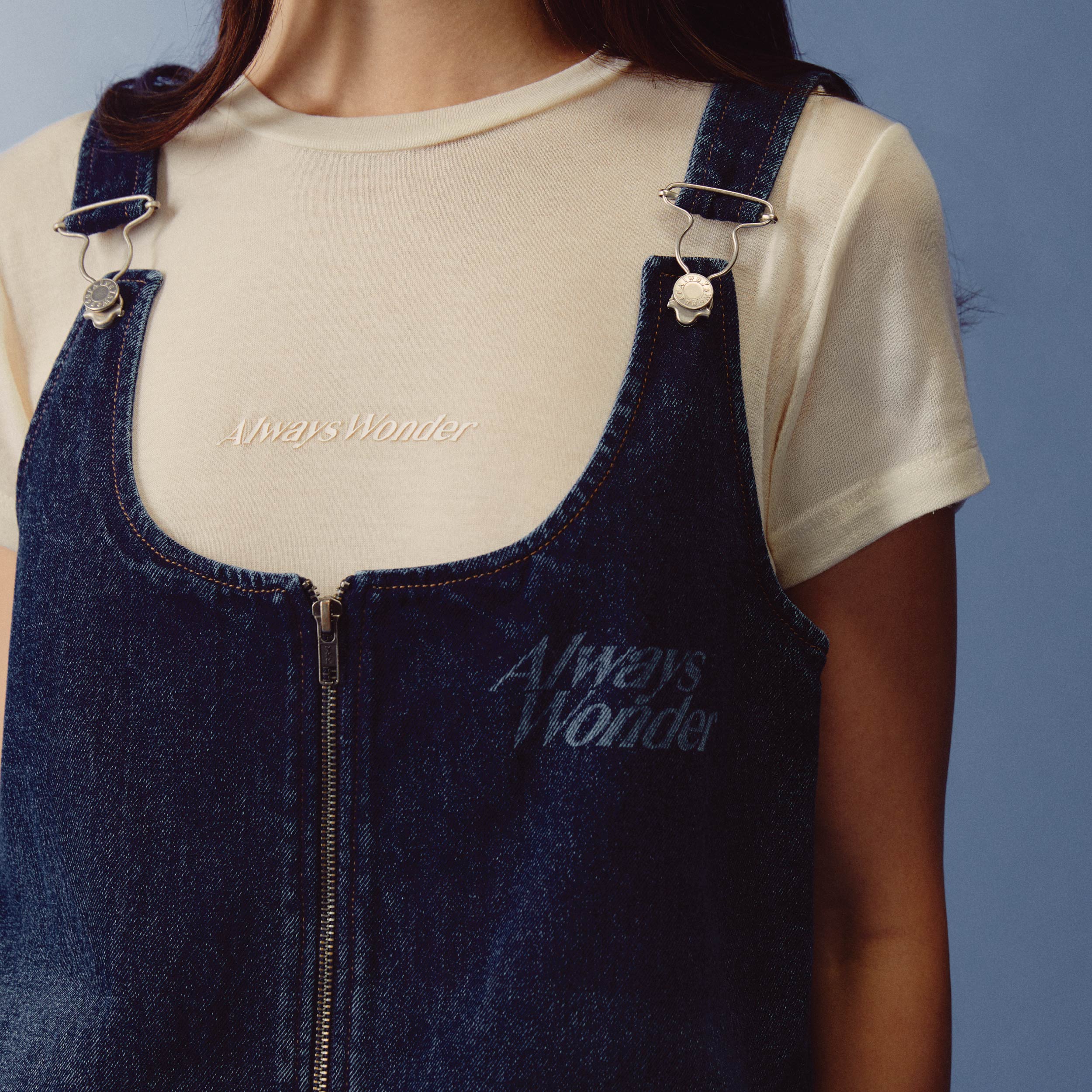 Denim Sculpture Mini Dress | Deep Indigo - Image 6
