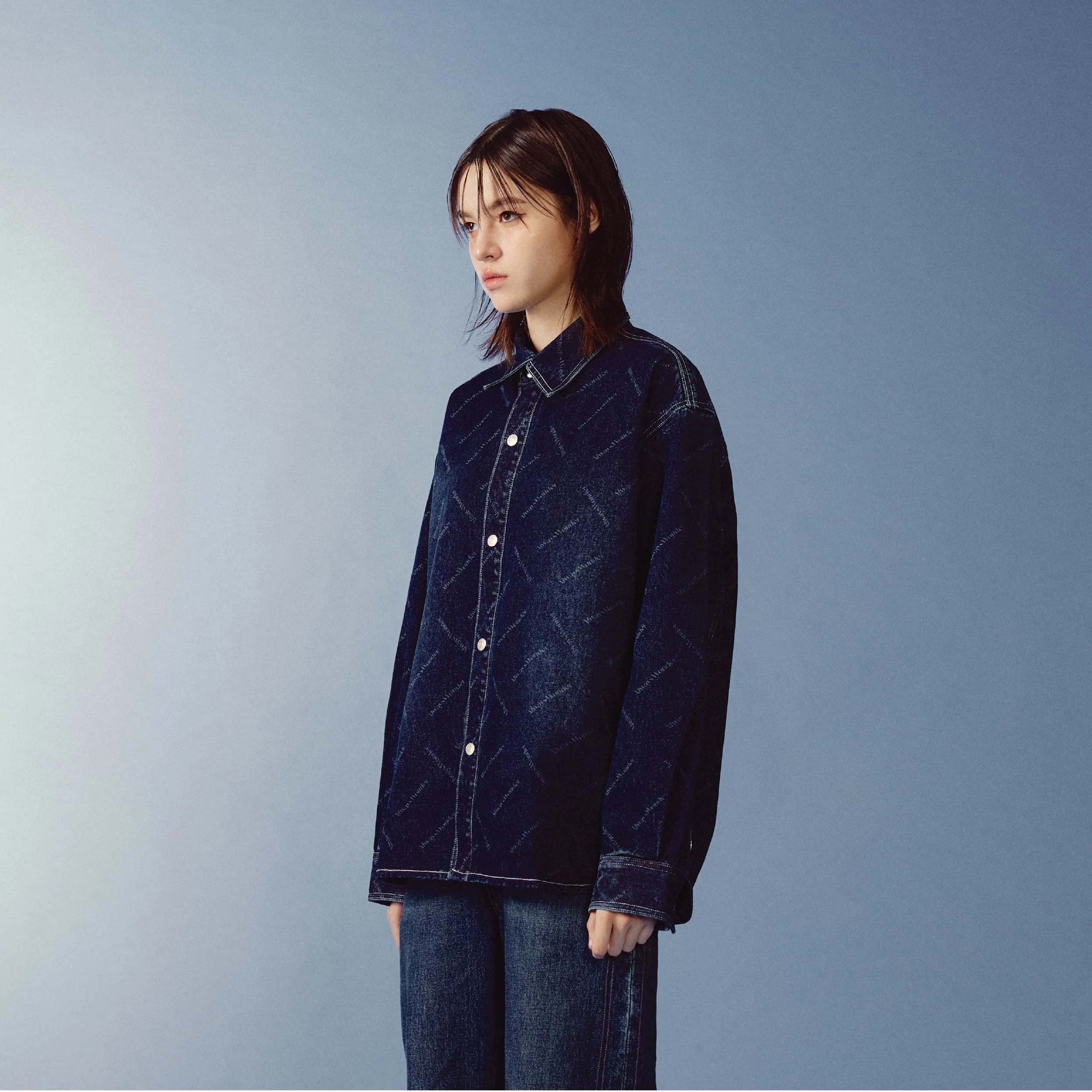 Monogram Flow Denim Jacket | Deep Indigo - Image 3