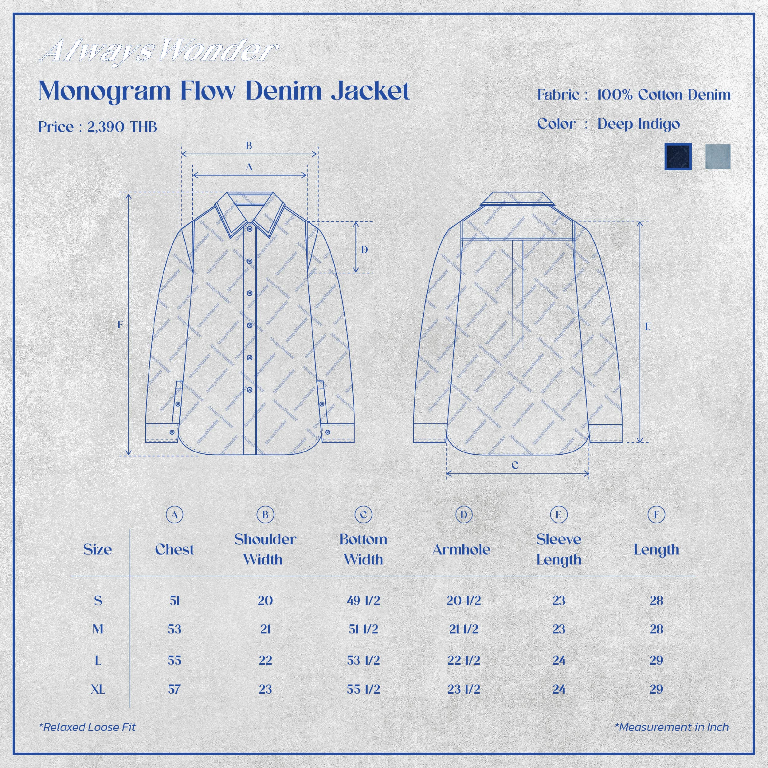 Monogram Flow Denim Jacket | Deep Indigo - Image 7