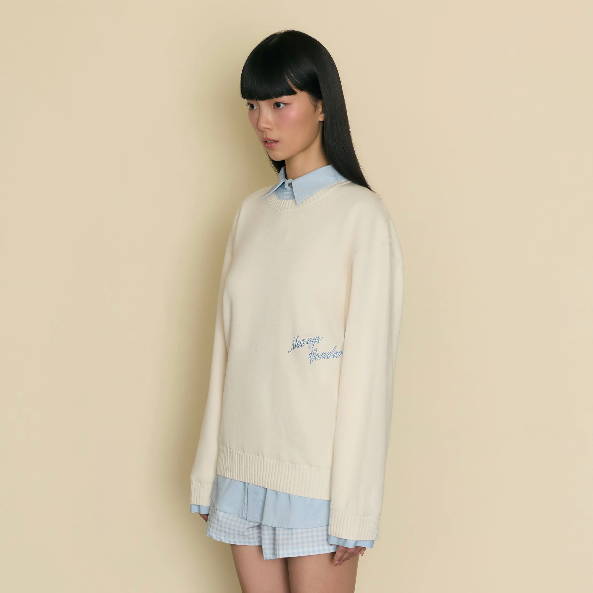 Quiet Layered Sweater | Ivory Mist - Image 3