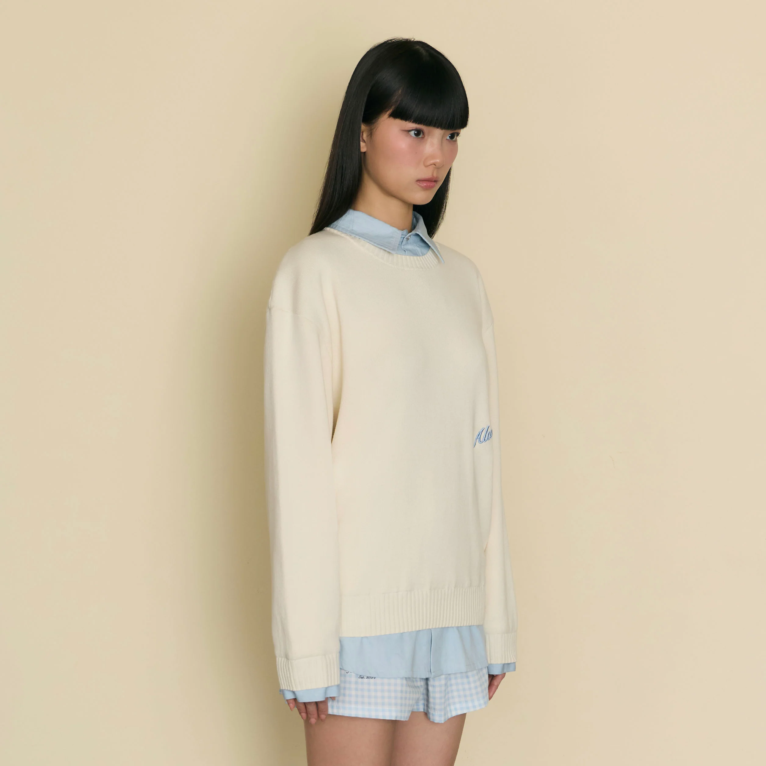 Quiet Layered Sweater | Ivory Mist - Image 4
