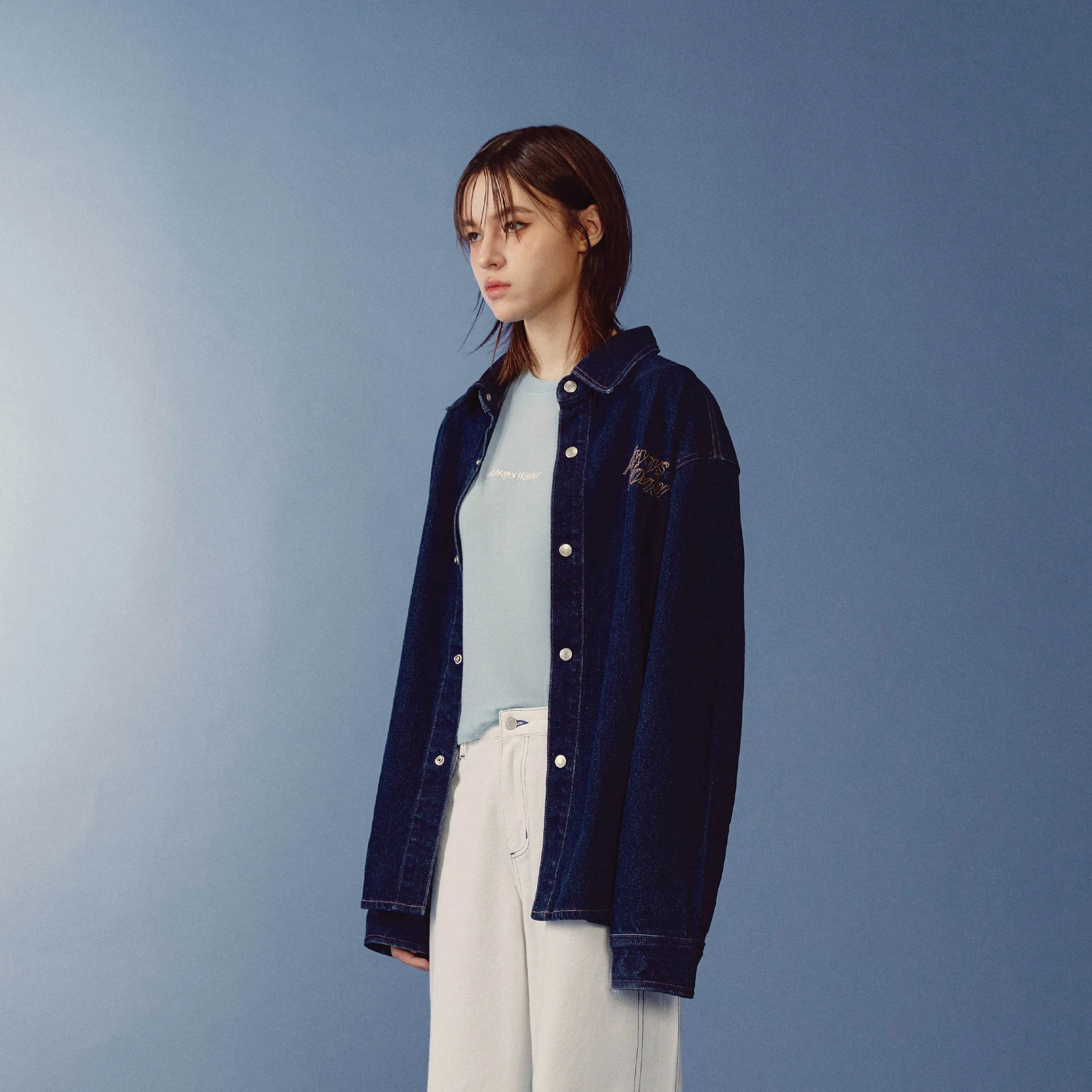 Sculpture Form Denim Jacket | Deep Indigo - Image 3