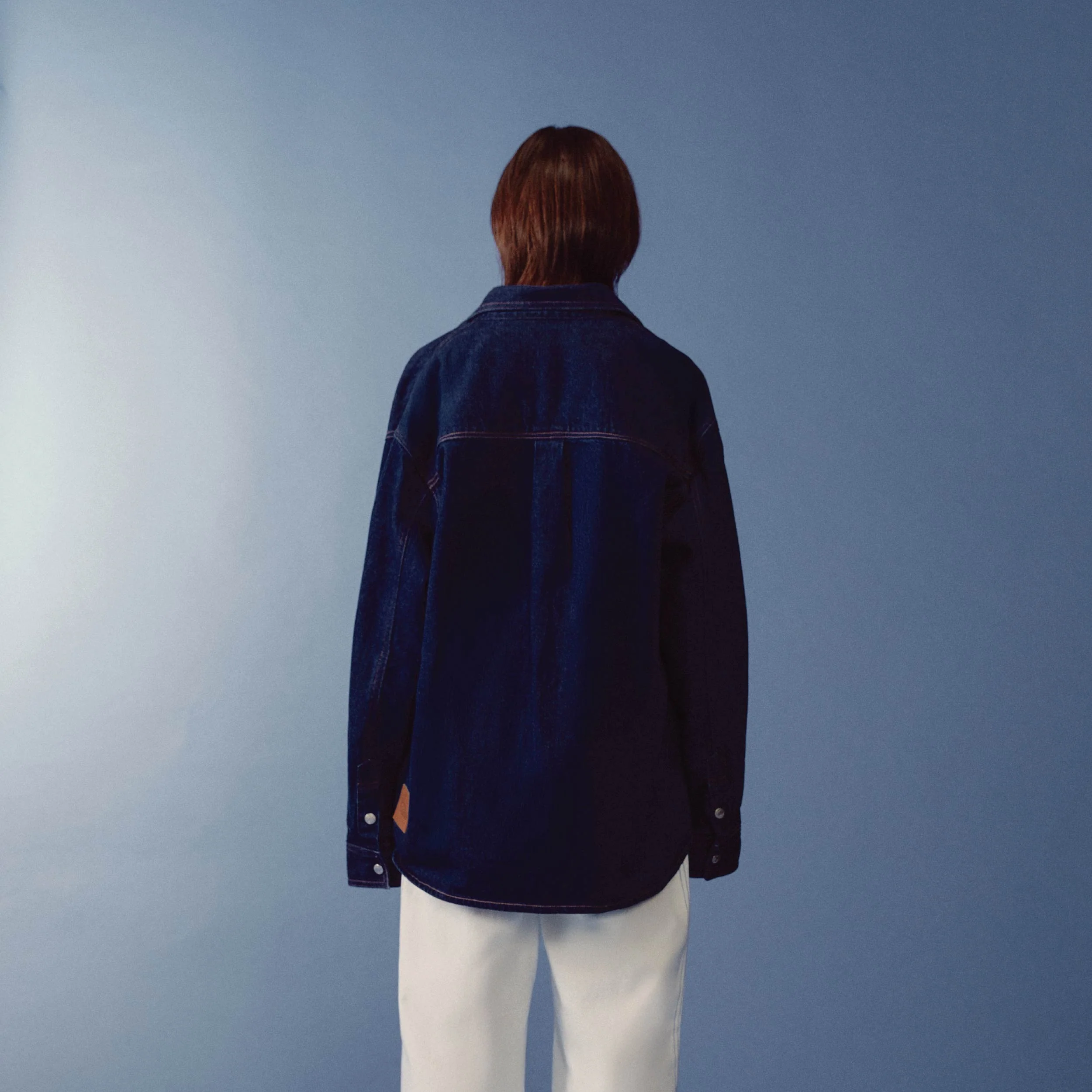 Sculpture Form Denim Jacket | Deep Indigo - Image 5