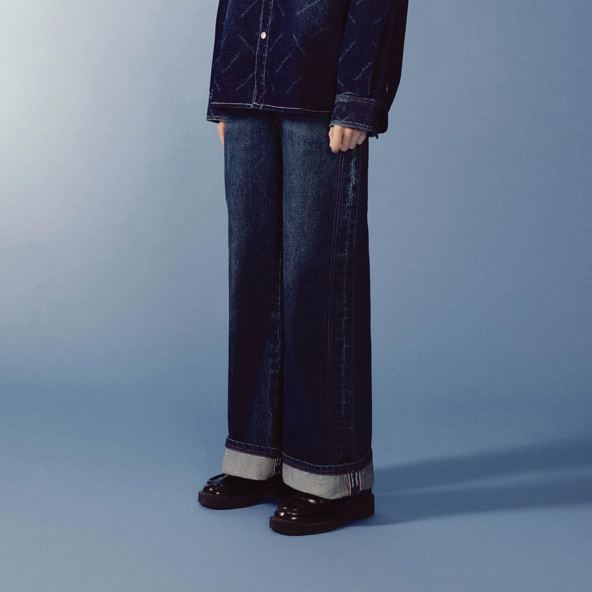 Sculpture Form Denim Pants | Deep Indigo - Image 4