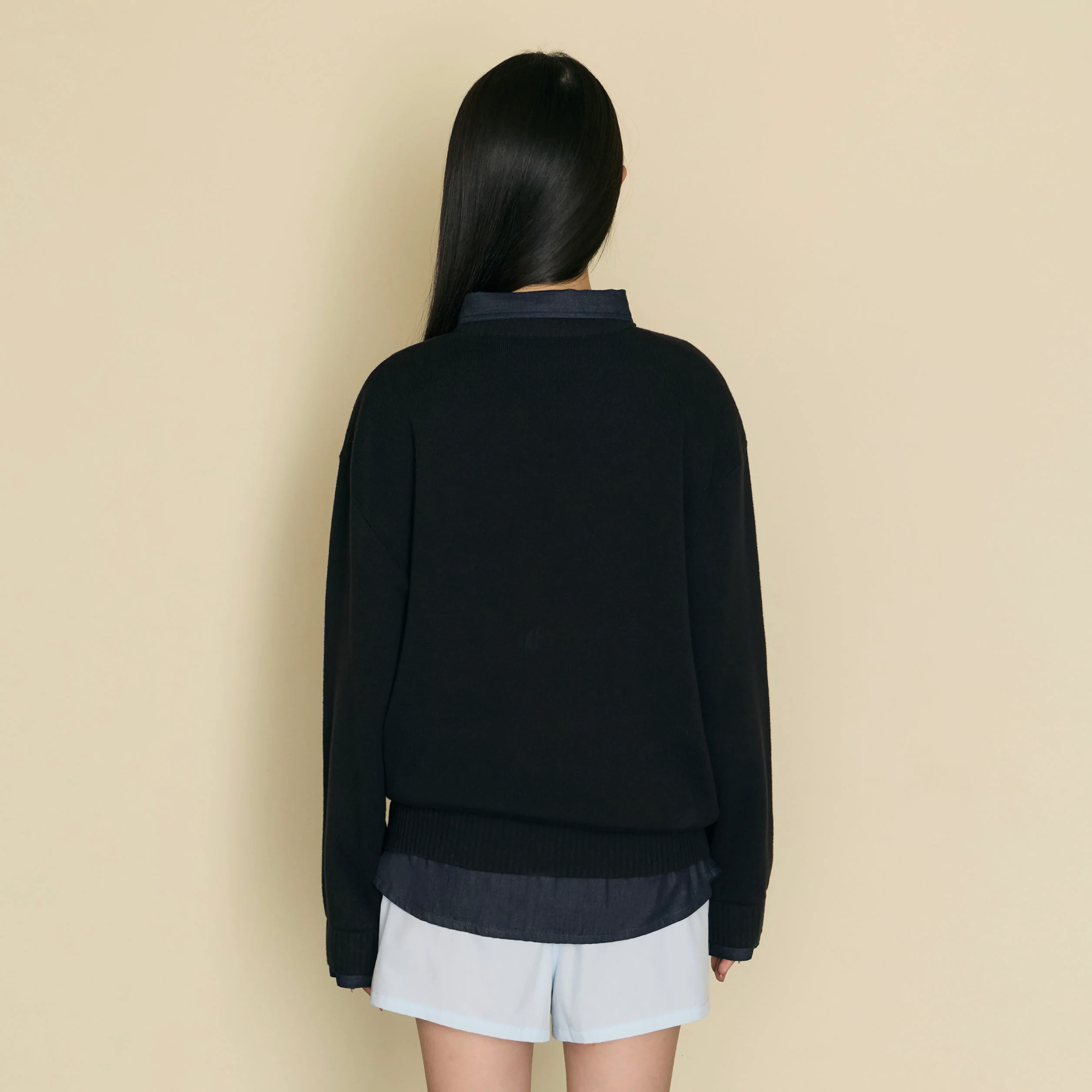 Quiet Layered Sweater | Charcoal - Image 5