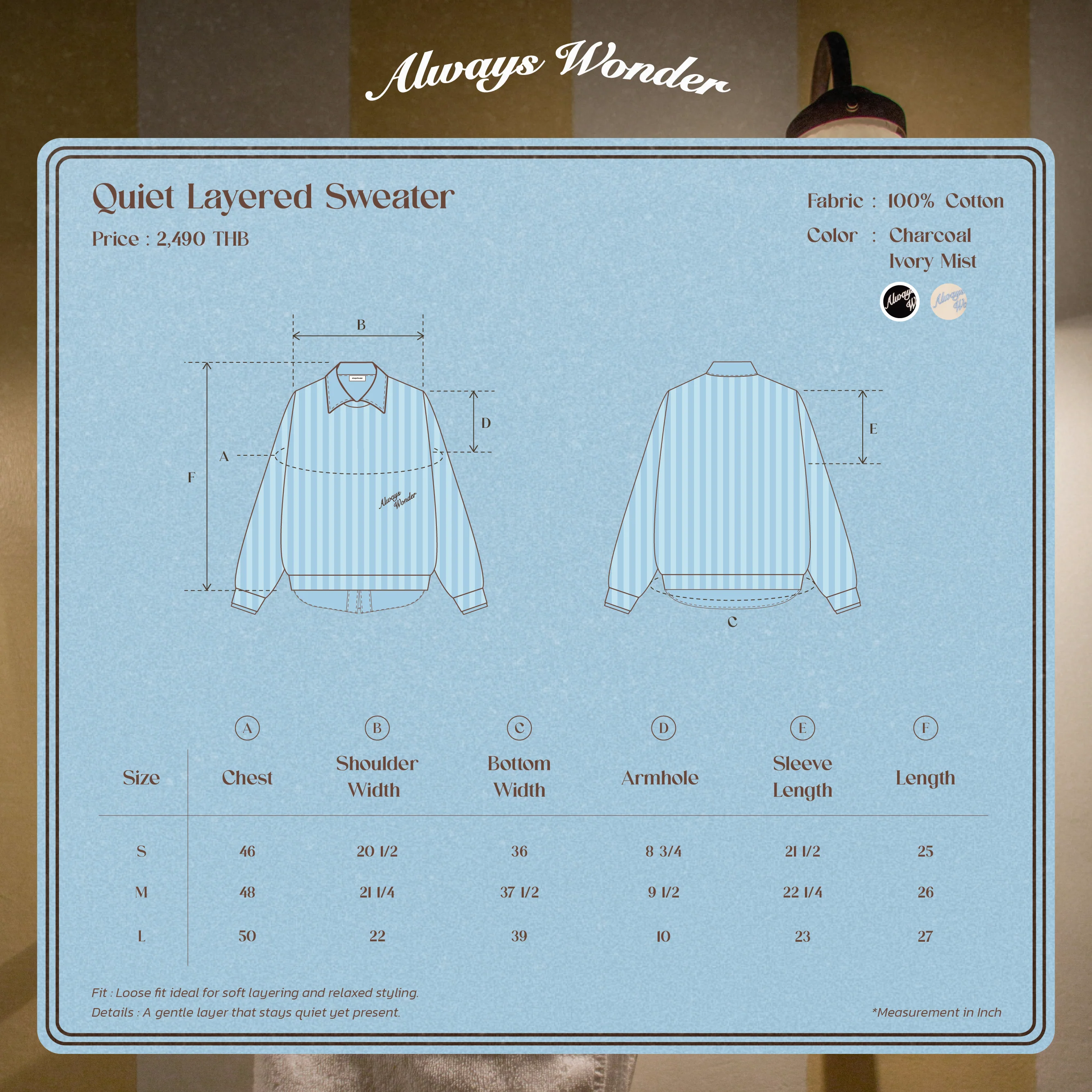 Quiet Layered Sweater | Charcoal - Image 7