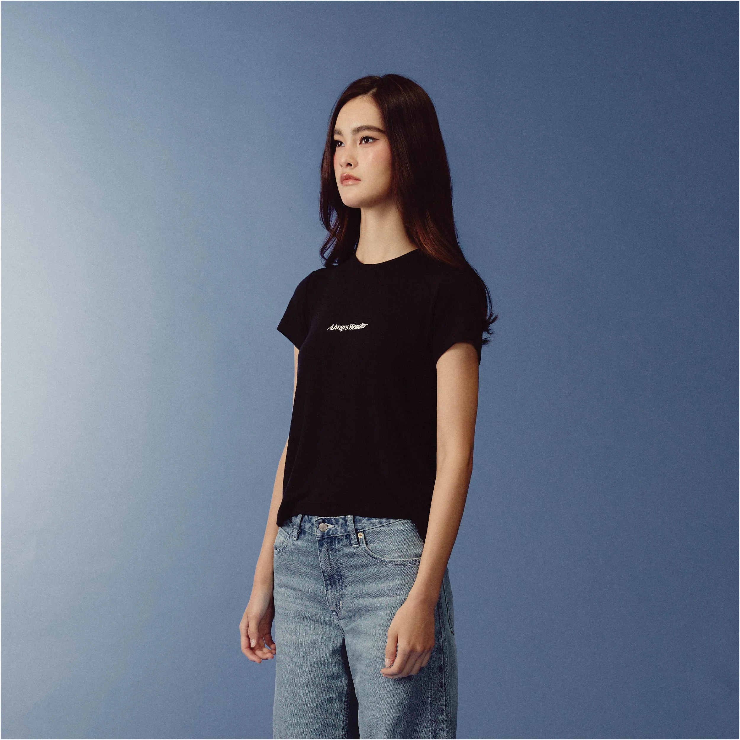 Relaxed Logo Baby Tee | Ink Black - Image 3