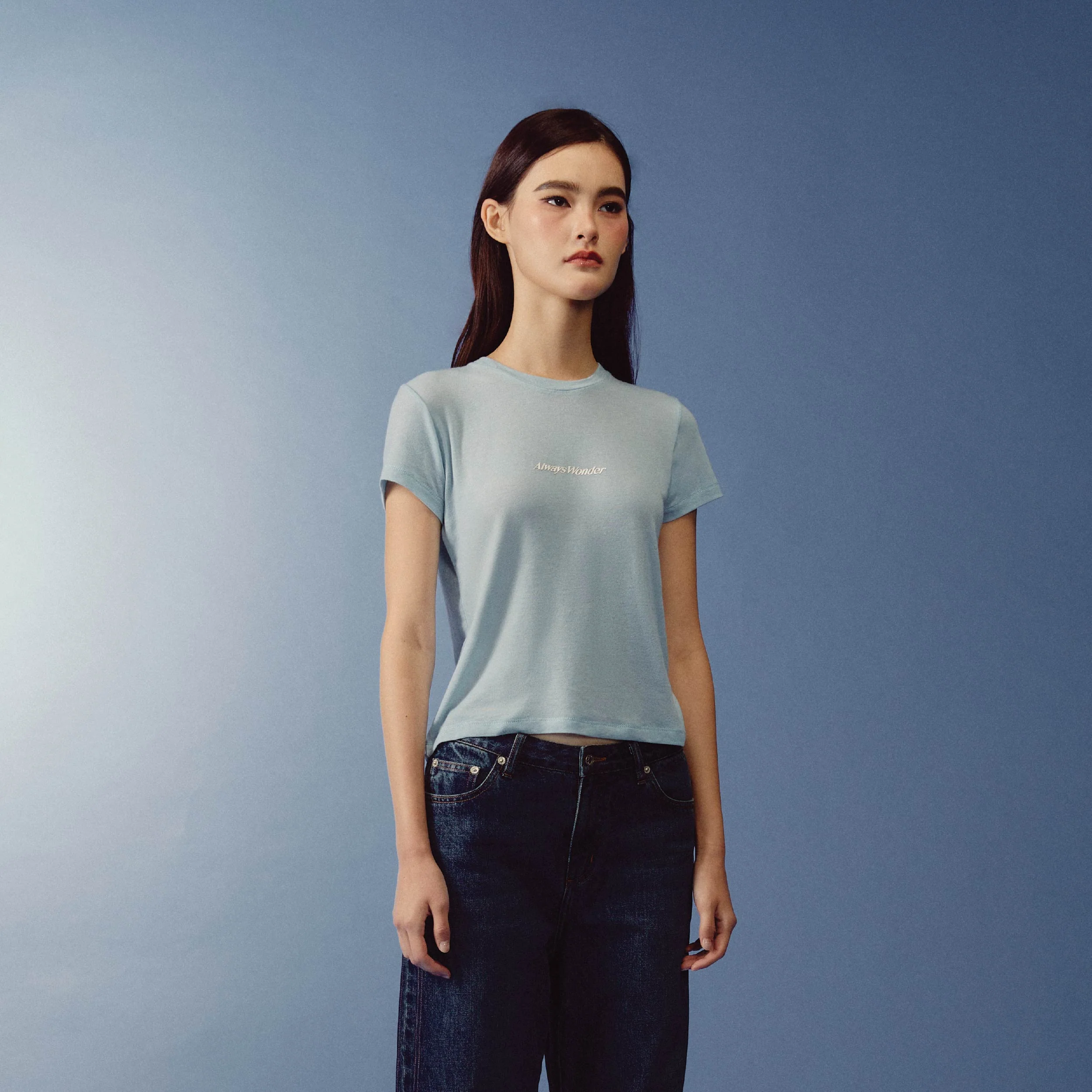 Relaxed Logo Baby Tee | Pale Blue - Image 4