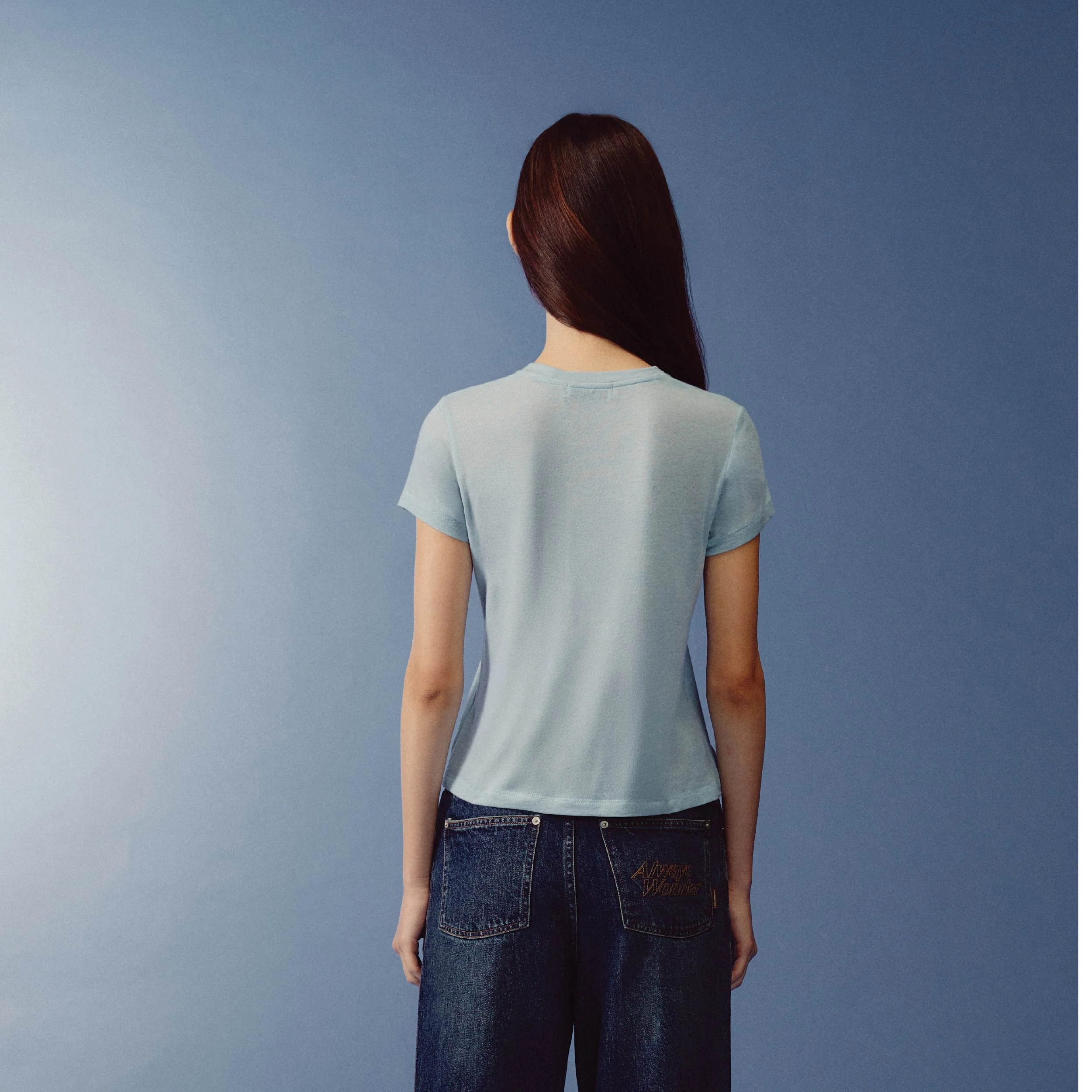 Relaxed Logo Baby Tee | Pale Blue - Image 5