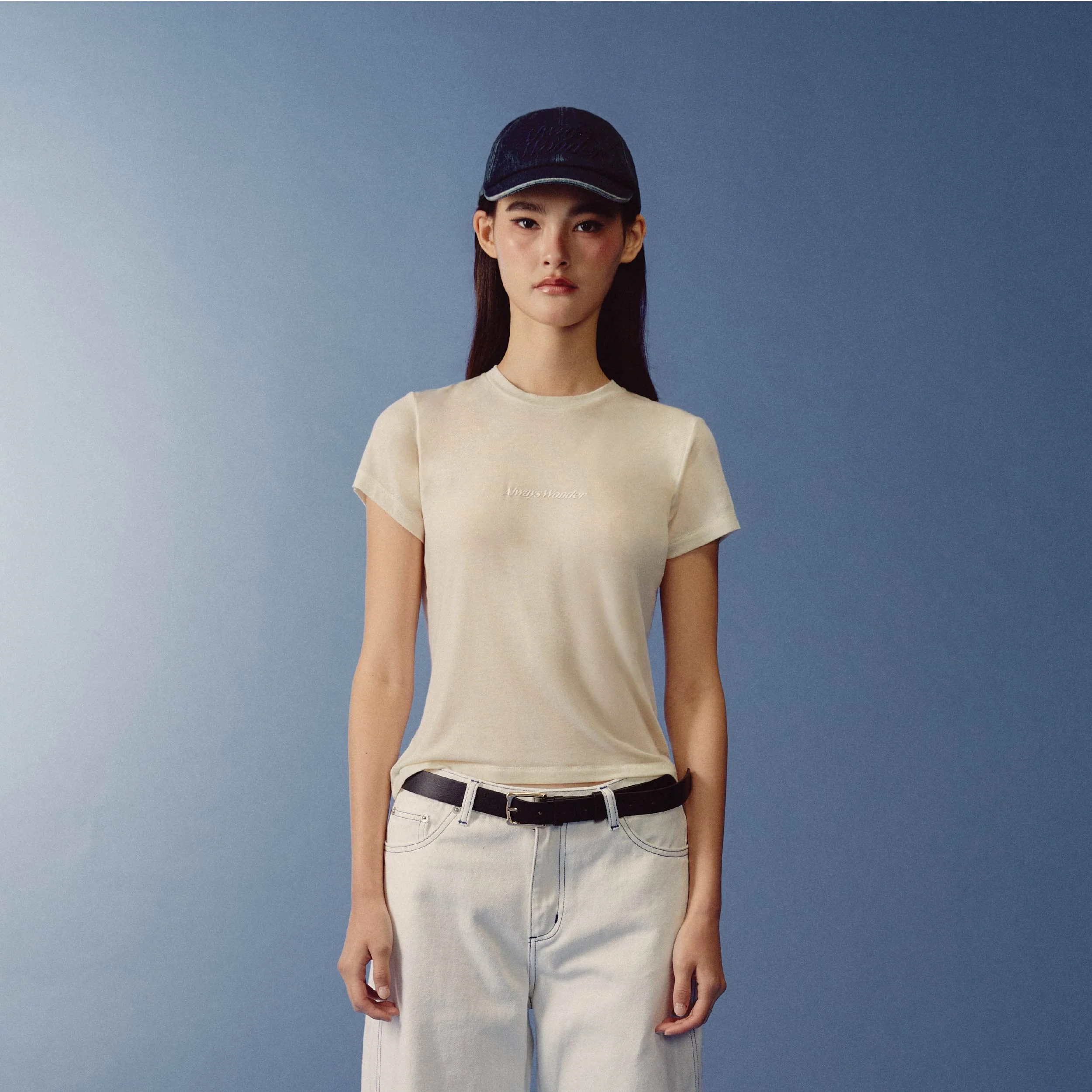 Relaxed Logo Baby Tee | Sand beige - Image 3