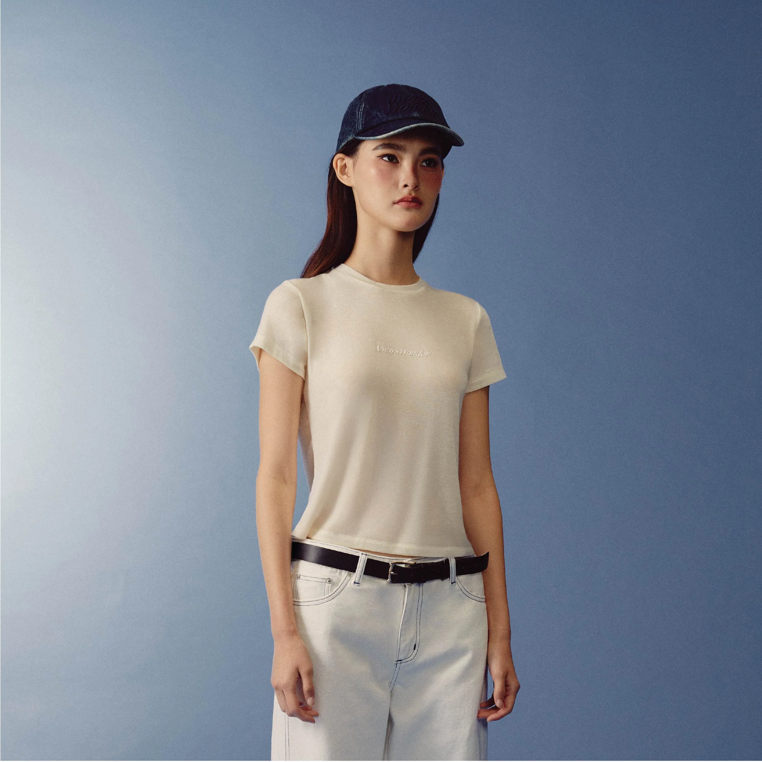 Relaxed Logo Baby Tee | Sand beige - Image 5
