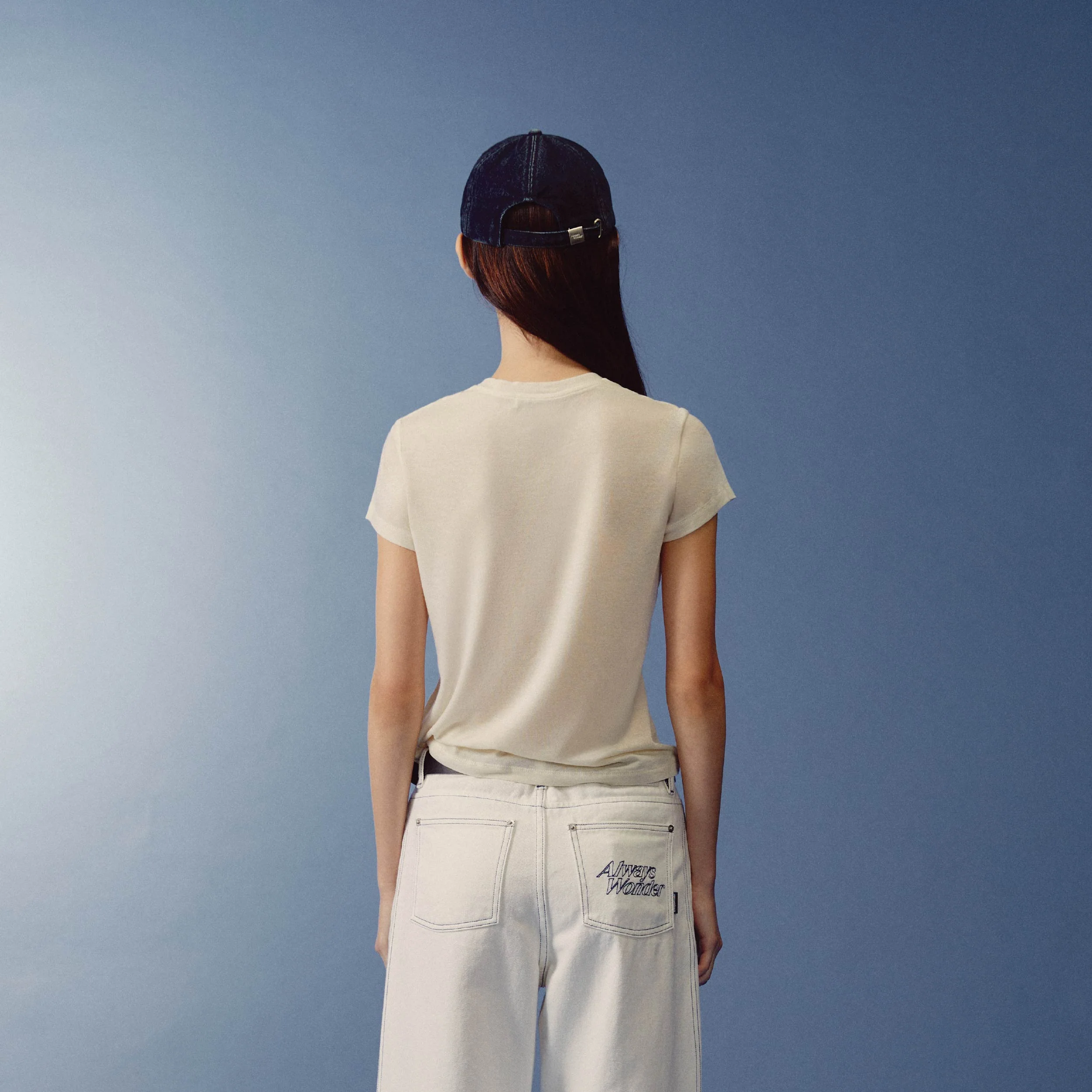 Relaxed Logo Baby Tee | Sand beige - Image 6
