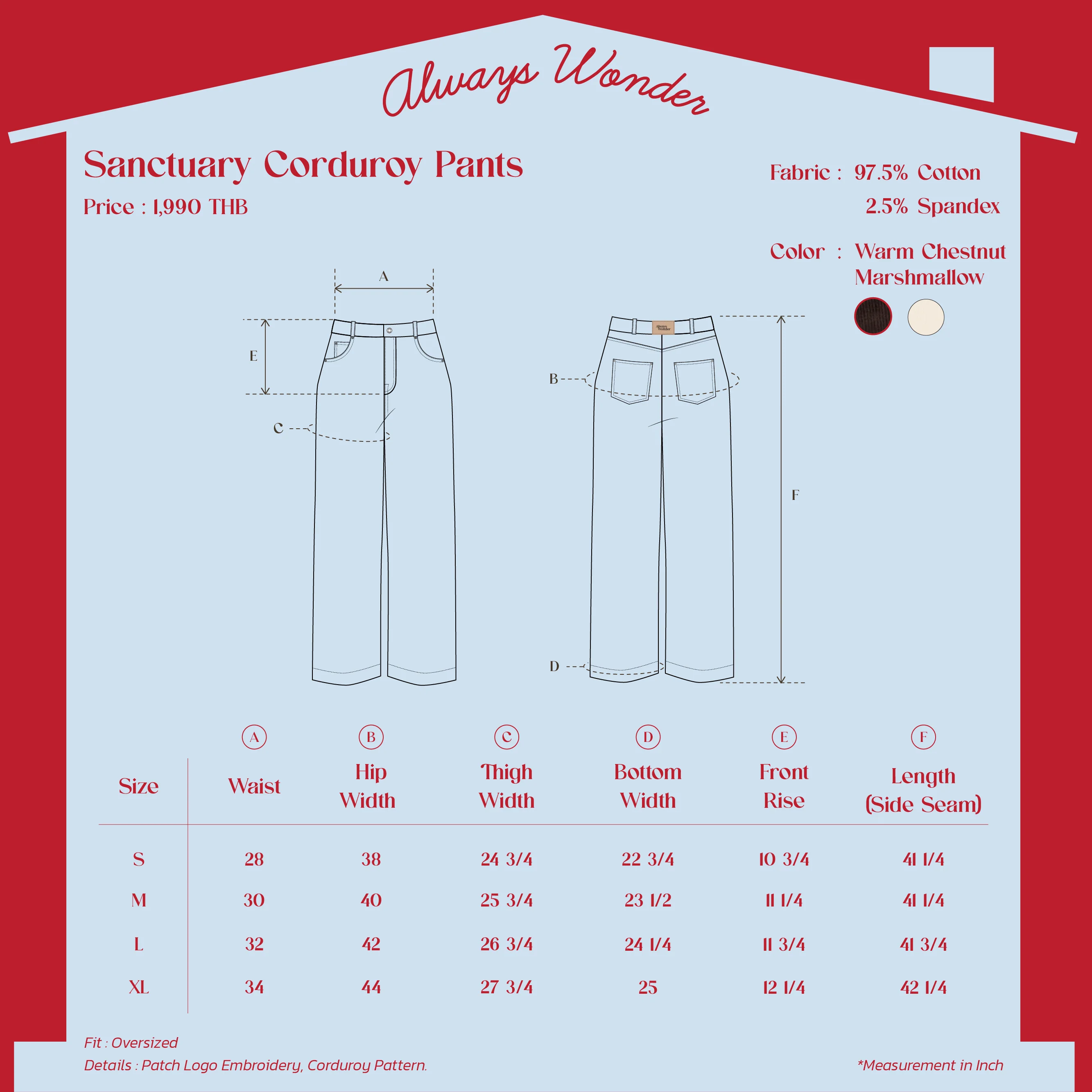Sanctuary Corduroy Pants | Warm Chestnut - Image 6