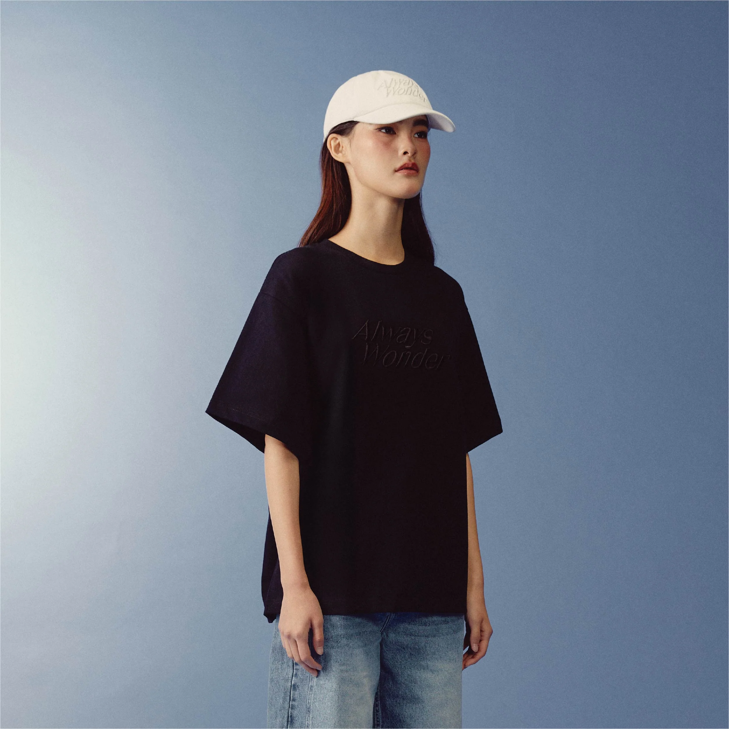 Sculpture Oversized Logo Tee | Ink Black - Image 4