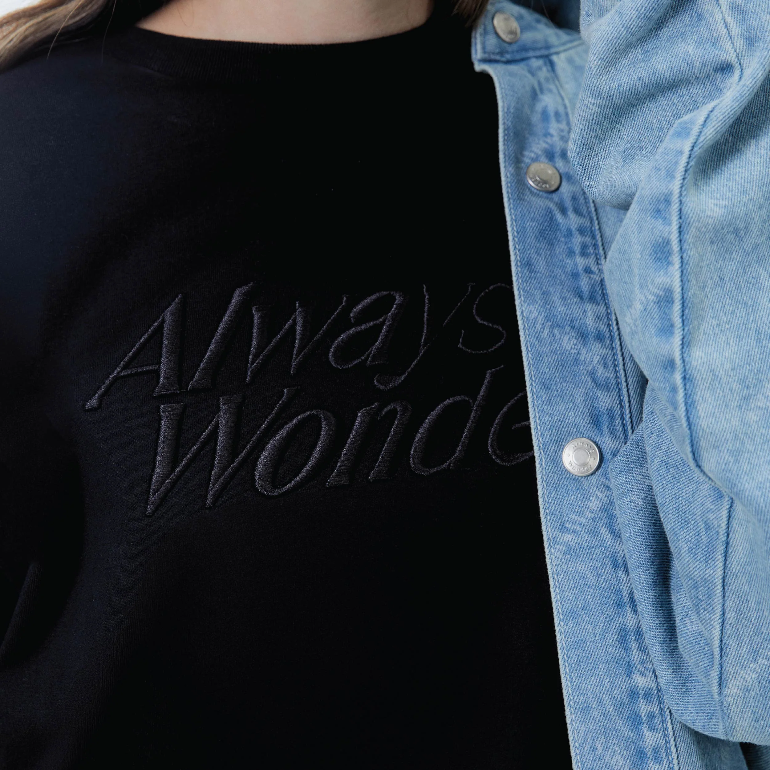 Sculpture Oversized Logo Tee | Ink Black - Image 6