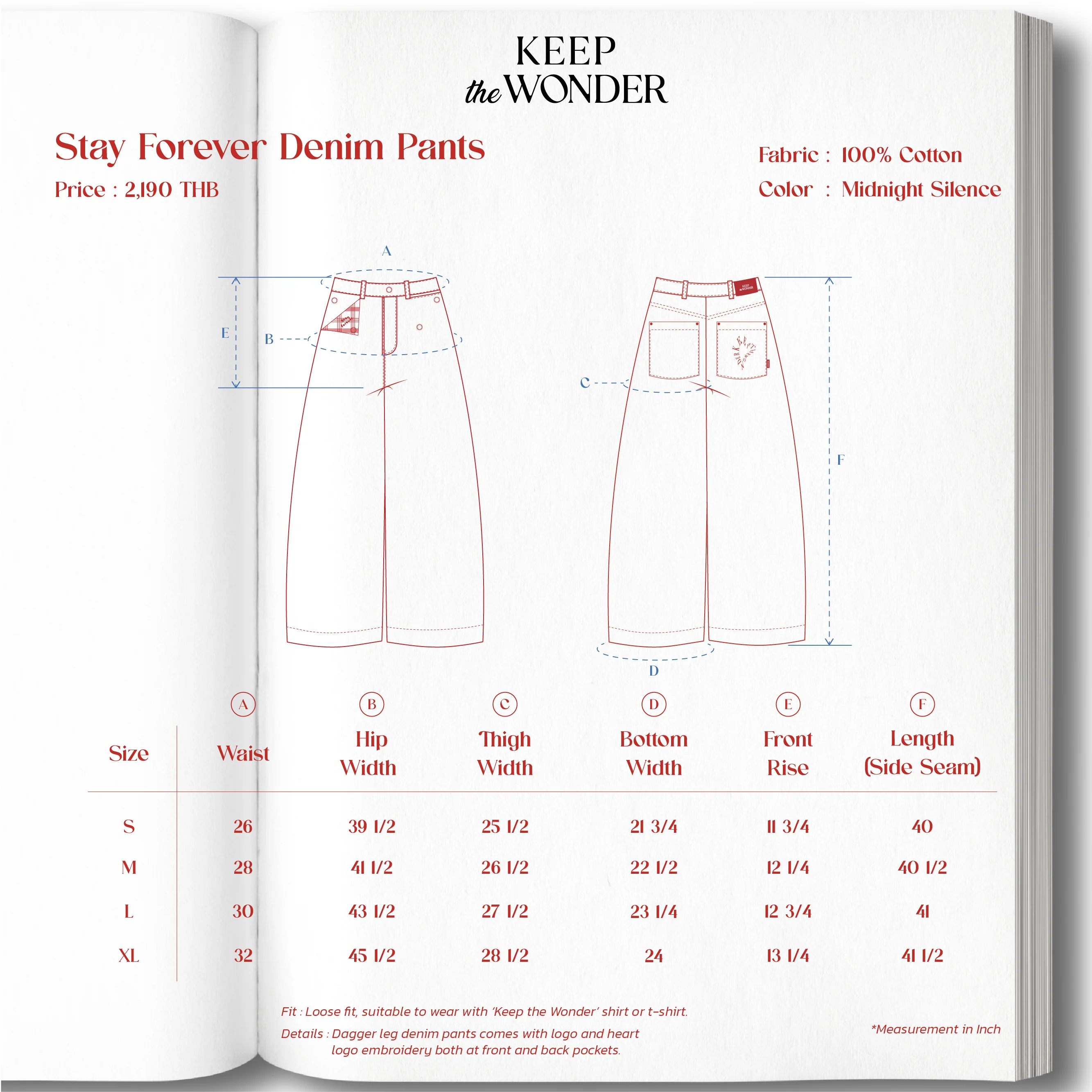 Stay Forever Denim Pants | Midnight Silence - Image 7