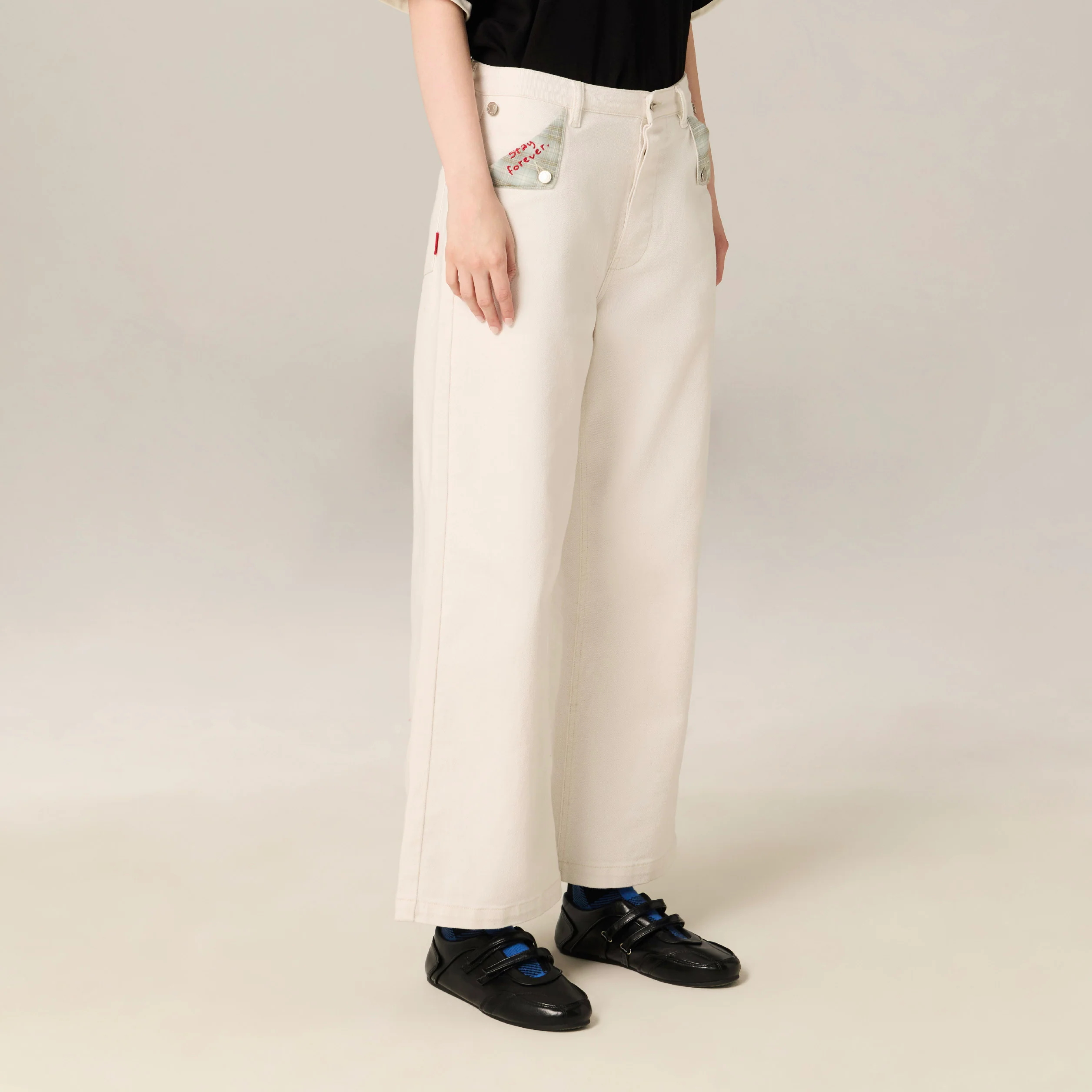 Stay Forever Denim Pants | Oat Milk - Image 4