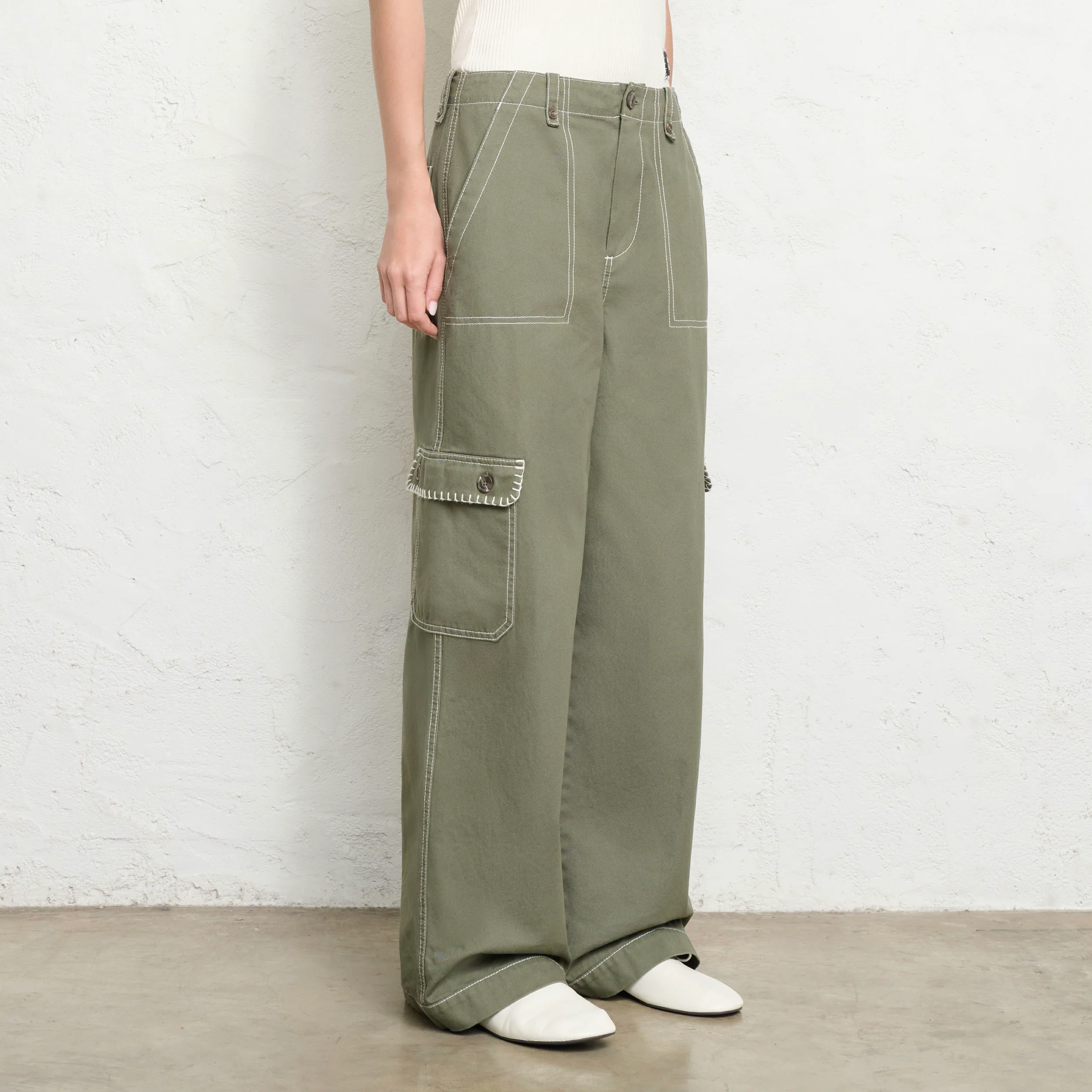 Sunlit Garden Trousers | Green Moss - Image 5