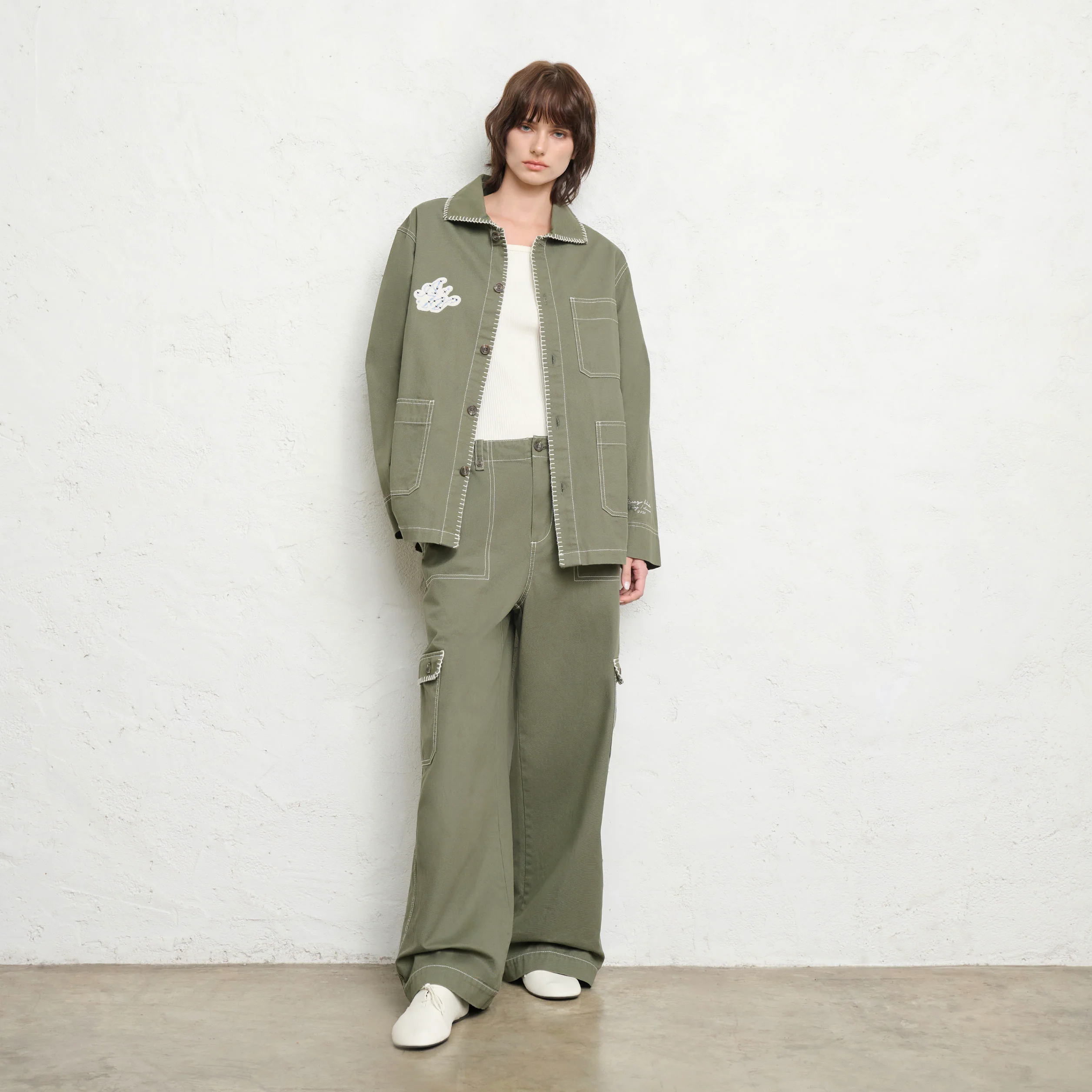 Sunlit Garden Trousers | Green Moss - Image 6