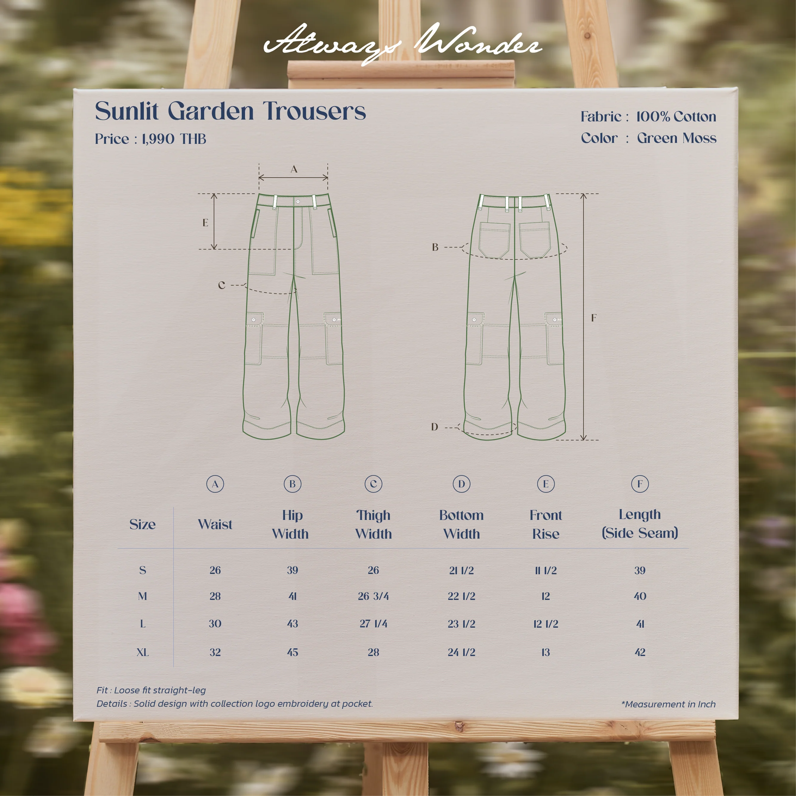 Sunlit Garden Trousers | Green Moss - Image 7