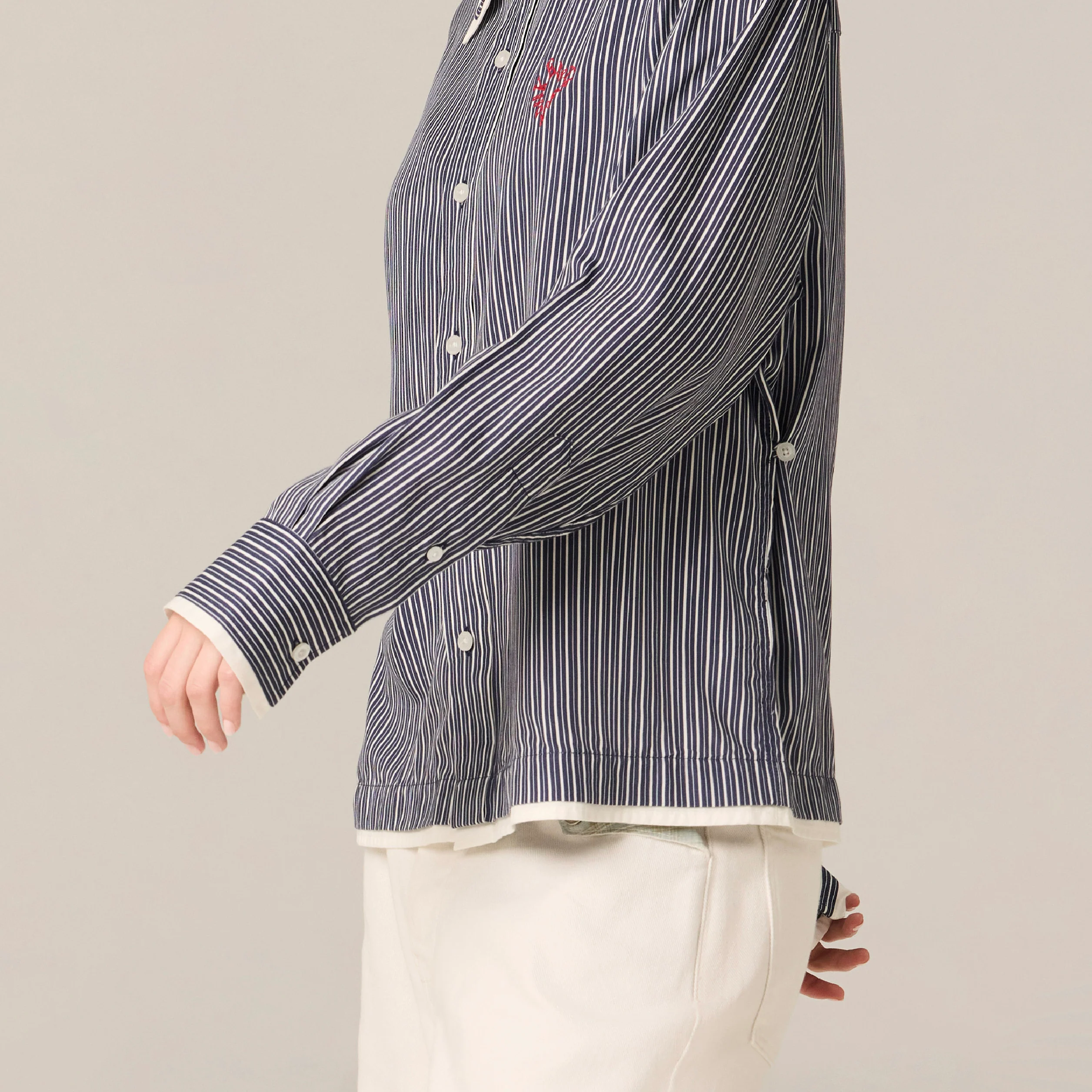 Whoops-a-Daisy Shirt | Deep Blue stripe - Image 6