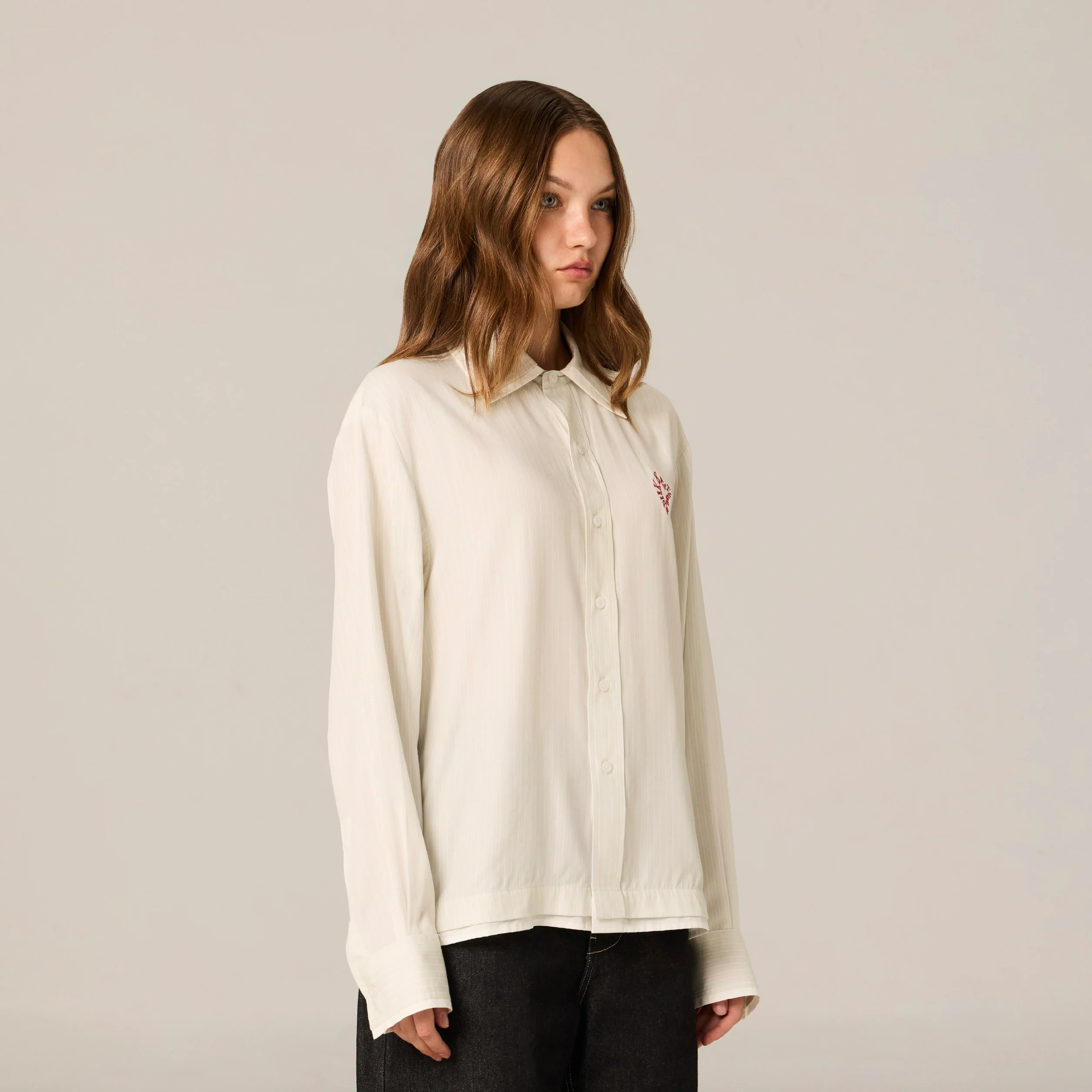 Whoops-a-Daisy Shirt | Oat Milk Stripe - Image 4