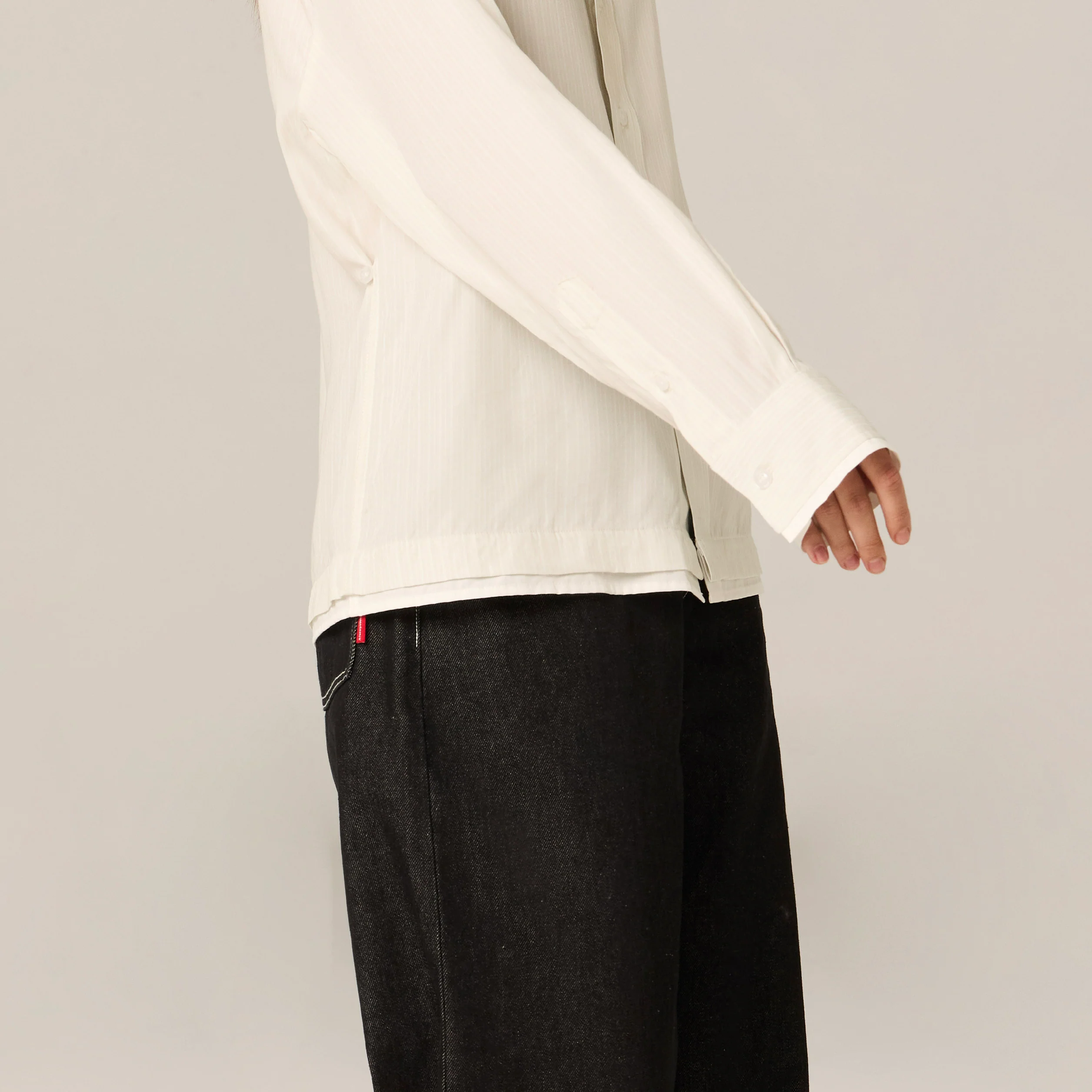 Whoops-a-Daisy Shirt | Oat Milk Stripe - Image 6