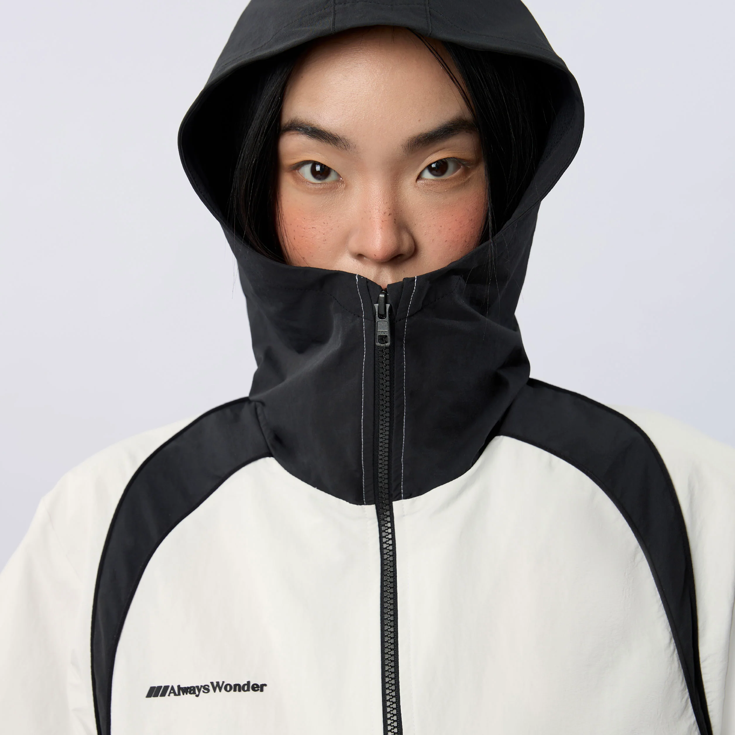 Windbreaker Jacket | Frosty White - Coal Black - Image 6